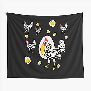 Roseanne Chicken Retro Chickens  Tapestry