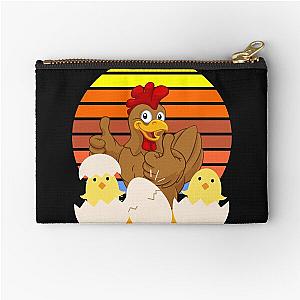 Funny  Chicken Roseanne Chicken Retro Roseanne Chicken Egg For Mom Dad Farms Lovers Zipper Pouch