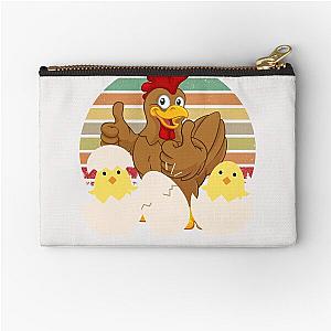 Funny  Chicken Roseanne Chicken Retro Roseanne Chicken Egg For Mom Dad Farms Lovers Zipper Pouch