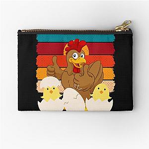 Funny  Chicken Roseanne Chicken Retro Roseanne Chicken Egg For Mom Dad Farms Lovers Zipper Pouch