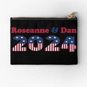 Roseanne Inspired Funny Roseanne & Dan 2024 Campaign Vote Design Zipper Pouch