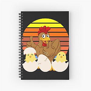 Funny  Chicken Roseanne Chicken Retro Roseanne Chicken Egg For Mom Dad Farms Lovers Spiral Notebook