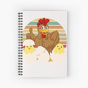 Funny  Chicken Roseanne Chicken Retro Roseanne Chicken Egg For Mom Dad Farms Lovers Spiral Notebook