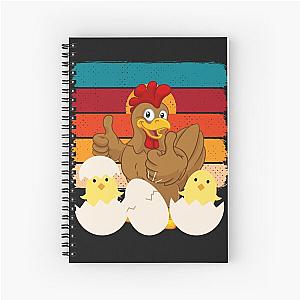 Funny  Chicken Roseanne Chicken Retro Roseanne Chicken Egg For Mom Dad Farms Lovers Spiral Notebook