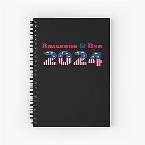 Roseanne Inspired Funny Roseanne & Dan 2024 Campaign Vote Design Spiral Notebook