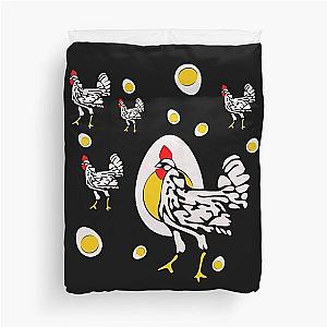 Roseanne Chicken Retro Chickens  Duvet Cover