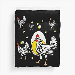 Roseanne Chickens  Duvet Cover