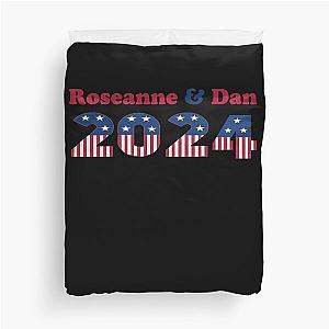 Roseanne Inspired Funny Roseanne & Dan 2024 Campaign Vote Design Duvet Cover