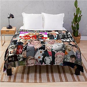 Ross Lynch Abstract Micro Collage Throw Blanket