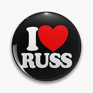 I Love Russ Red Heart I Love Russ Gear Pin