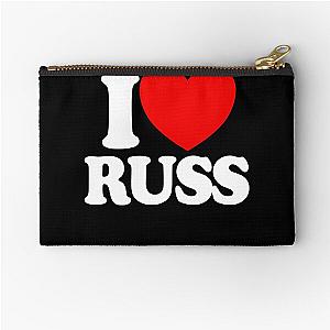 I Love Russ Red Heart I Love Russ Gear Zipper Pouch