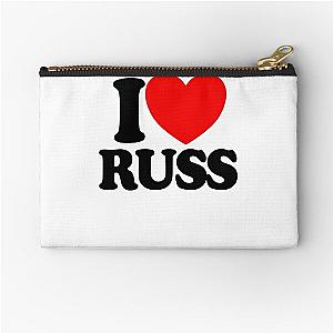 I Love Russ Red Heart I Love Russ Gear Zipper Pouch