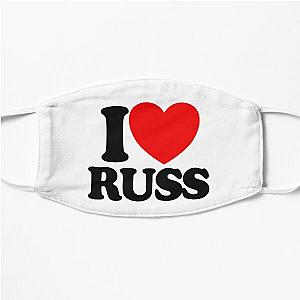 I Love Russ Red Heart I Love Russ Gear Flat Mask