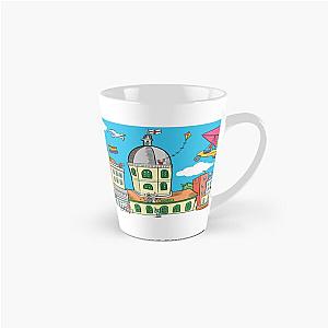 Panoramic Wonderful Worthing Town West Sussex Cartoon by Russ Iden Art Tall Mug