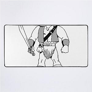 Russ the barbarian at the ready Desk Mat