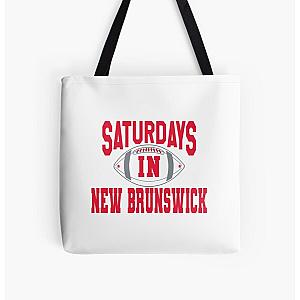Rutgers Saturdays In New Brunswick All Over Print Tote Bag RB0211