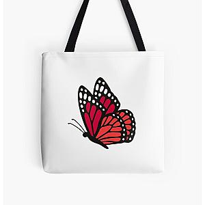 Rutgers Red Butterfly Sticker All Over Print Tote Bag RB0211