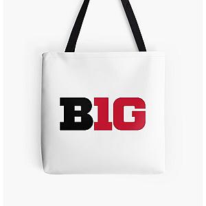 big ten logo- rutgers colors All Over Print Tote Bag RB0211