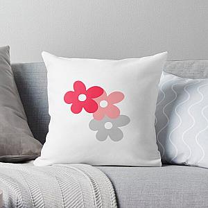 Rutgers University Red Flowers Sticker Throw Pillow RB0211