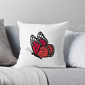 Rutgers Red Butterfly Sticker Throw Pillow RB0211