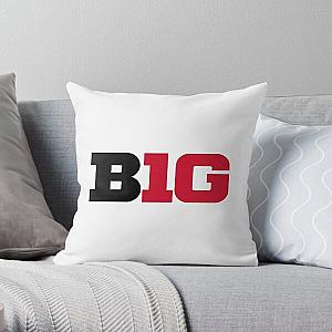 big ten logo- rutgers colors Throw Pillow RB0211