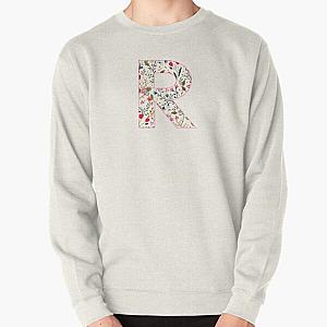 Pink Flower Floral Block R Rutgers Sticker Pullover Sweatshirt RB0211