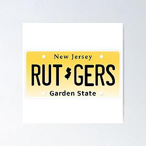 New Jersey RU License Plate Poster RB0211