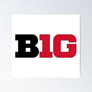 big ten logo- rutgers colors Poster RB0211