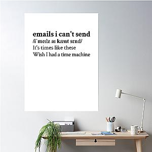 Sabrina Carpenter Emails I Can T Send Aesthetic Quote Lyrics Poster Premium Merch Store