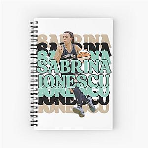 Echo Series Sabrina Ionescu Light Background Spiral Notebook