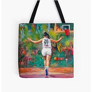 Sabrina Ionescu Paint Art Tote Bag
