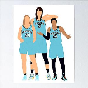 New York Liberty WBAsabrina Ionescu Han Xu Asia Durr Poster