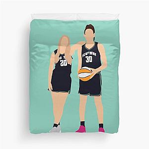 Sabrina Ionescu and Breanna Stewart NY Liberty WNBA Duvet Cover