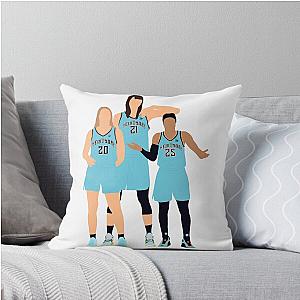 New York Liberty WNBA Sabrina Ionescu Han Xu Asia Durr Throw Pillow