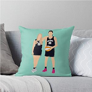 Sabrina Ionescu and Breanna Stewart NY Liberty WNBA Throw Pillow
