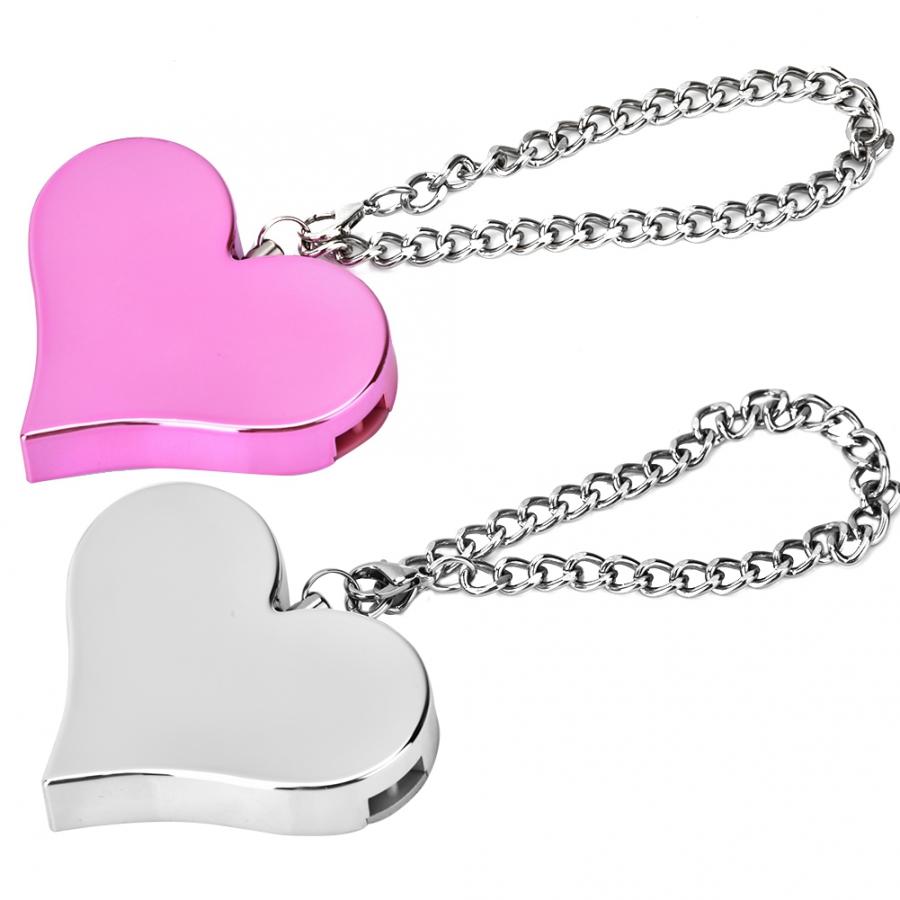 130DB Personal Security Alarm Heart Shape Personal Security Alarm Keychain Emergency Self Defense Siren Self Defense - Self Defence Weapon