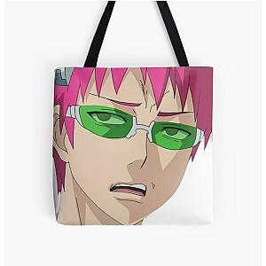 The Disastrous Life of Saiki K. Face Design All Over Print Tote Bag RB0307