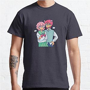 saiki kusuo &amp; kuriko (transparent) Classic T-Shirt RB0307