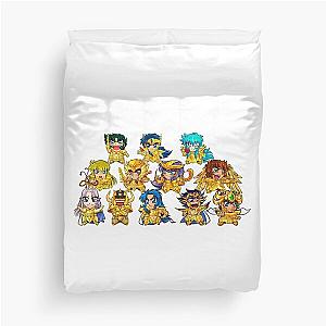 Gold Chibi Saint Seiya Knights Of the Zodiac. Duvet Cover