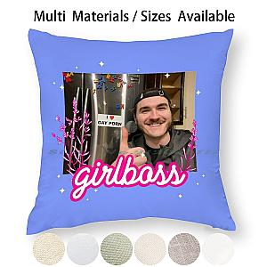 Jschlatt Pillow - Jschlatt Girlboss Throw Printed Pillow [ID11972]