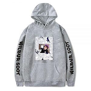 Wilbur Soot Hoodies – Cute Wilbur Soot Grey Graphic Hoodie [ID12272]