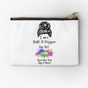 I am a Salt and pepper hair girl Zipper Pouch