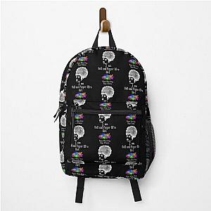 I am a Salt and pepper afro girl [ dark light for a dark top ] Backpack