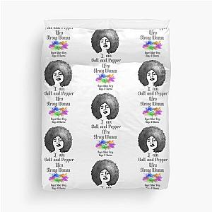 I am a Salt and pepper afro strong women Duvet Cover