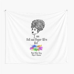 I am a Salt and pepper afro girl [ dark logo for a light top ] Tapestry