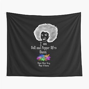 I am a Salt and pepper afro queen [ light logo for a dark top ] Tapestry