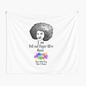 I am a Salt and pepper afro queen [ dark logo for a light top ] Tapestry