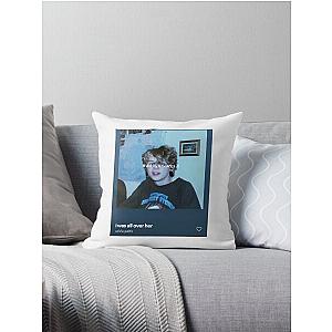 i was all over her song album cover salvia palth  Throw Pillow