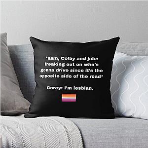 Corey scherer in Sam and colby Throw Pillow RB3008