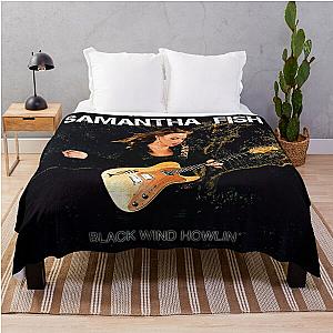 Samantha Fish black wind howlin Throw Blanket